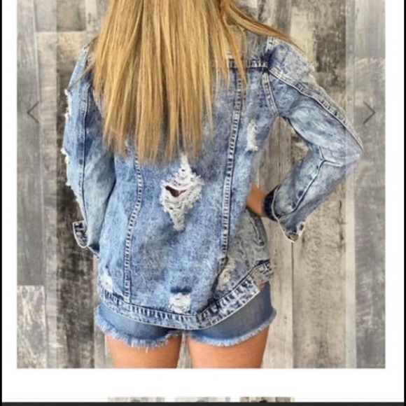 Distressed Denim Jacket - Picture 3 of 3